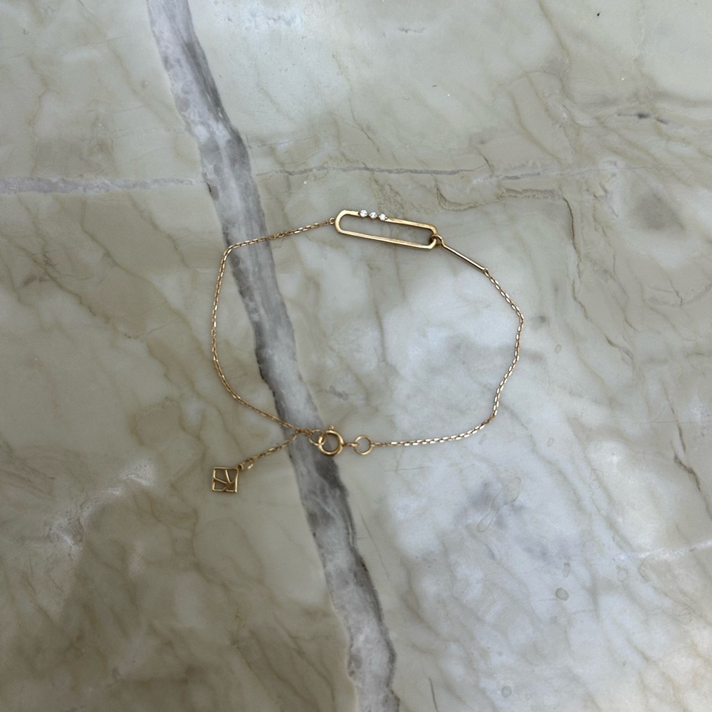 Solid Gold And Diamond Bracelet - image 1